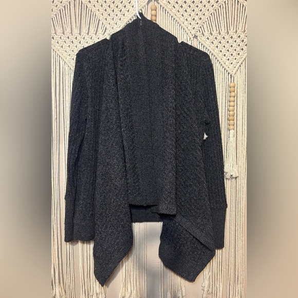 Athleta Wrap Cardigan Womens Size Small Open Sweater Gray  Ribbed Jacket Knit - Picture 2 of 7